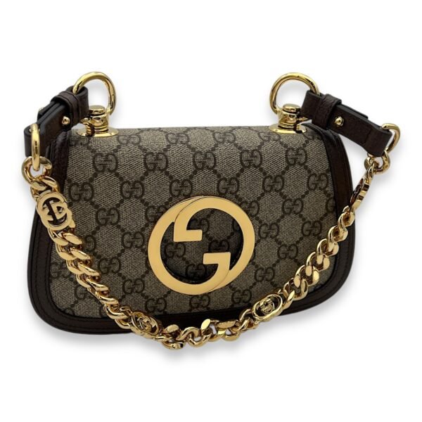 Blondie Shoulder Bag Brown in Monogram Coated Canvas, Gold hardware - Image 10
