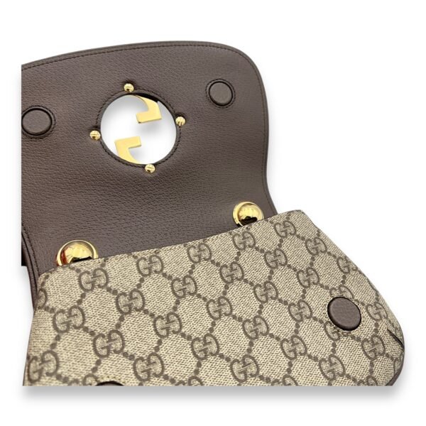 Blondie Shoulder Bag Brown in Monogram Coated Canvas, Gold hardware - Image 11