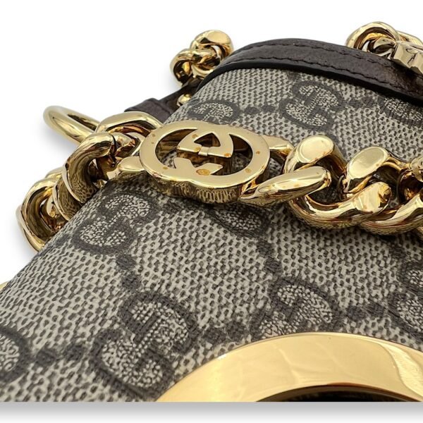 Blondie Shoulder Bag Brown in Monogram Coated Canvas, Gold hardware - Image 9