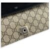 Dionysus Small Black Shoulder Bag in Coated Canvas, Silver hardware - Image 10