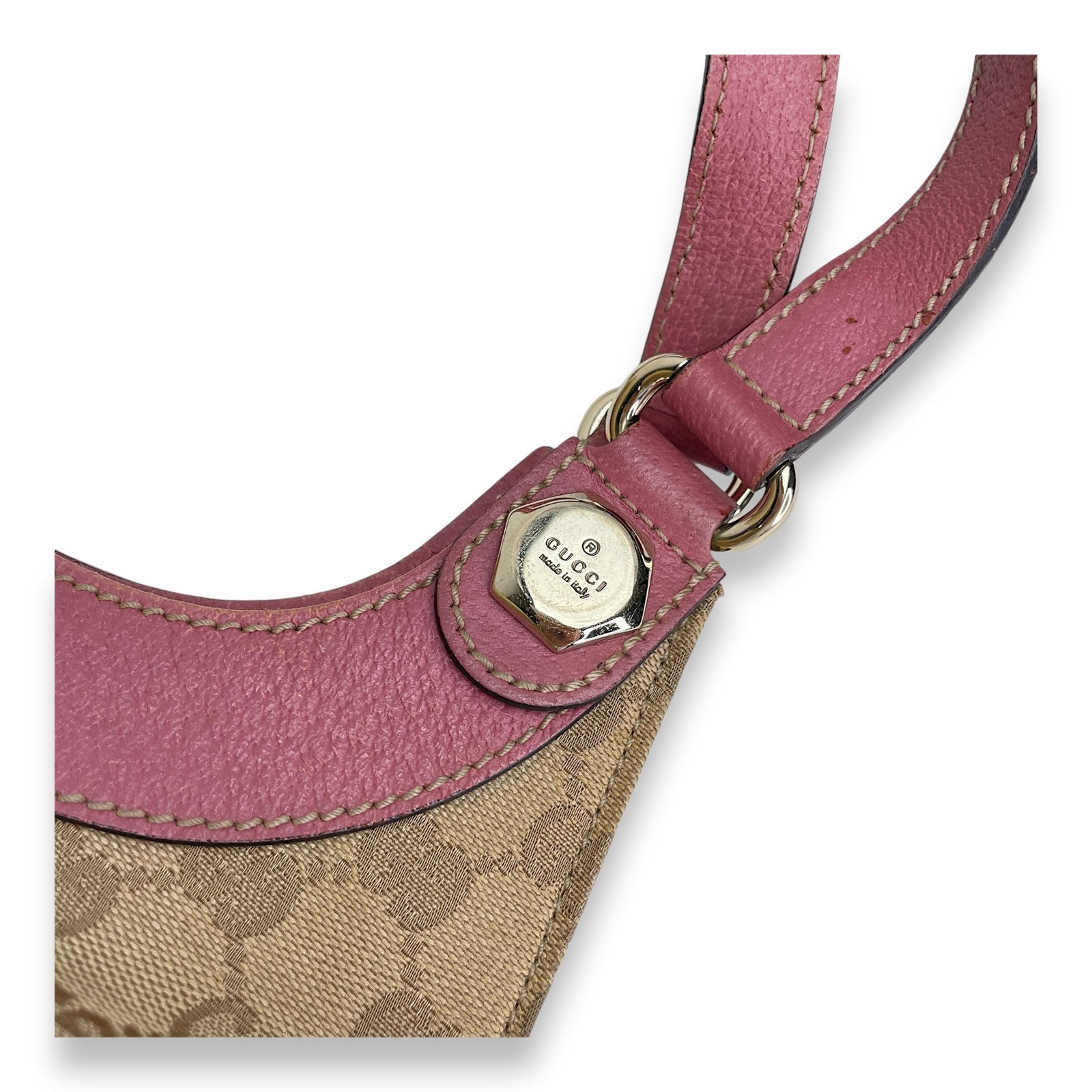 GG Charmy Shoulder bag in Canvas, Light Gold Hardware - Image 8