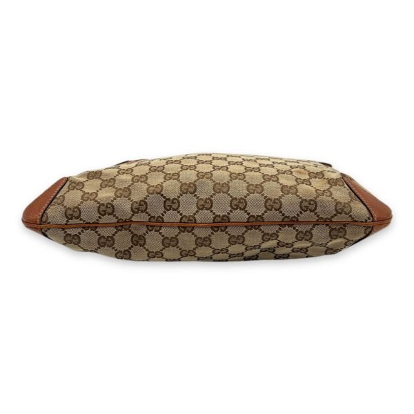 GG Creole Brown Shoulder Bag in Canvas, Gold hardware - Image 5