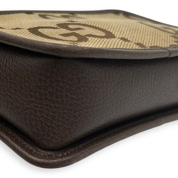 GG Jumbo Crossbody Bag Brown in Canvas, Gold hardware - Image 10