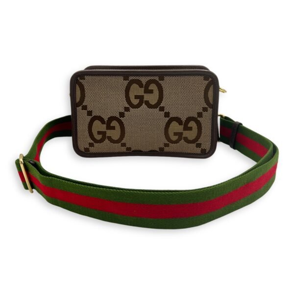 GG Jumbo Crossbody Bag Brown in Canvas, Gold hardware - Image 11