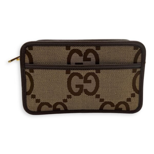 GG Jumbo Crossbody Bag Brown in Canvas, Gold hardware - Image 2