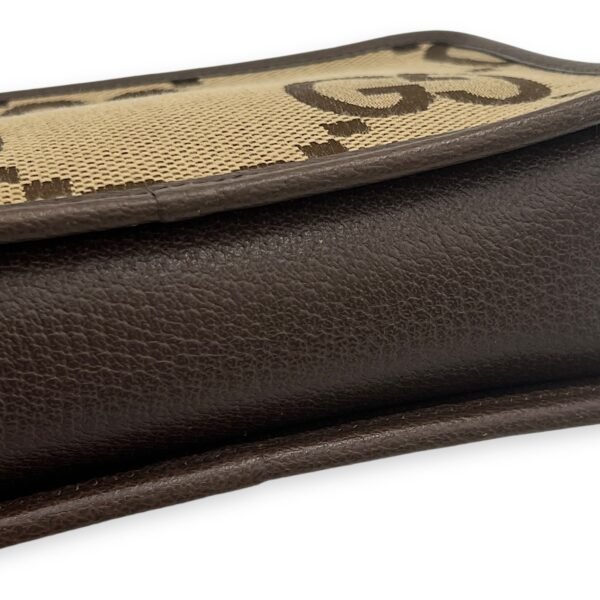 GG Jumbo Crossbody Bag Brown in Canvas, Gold hardware - Image 7