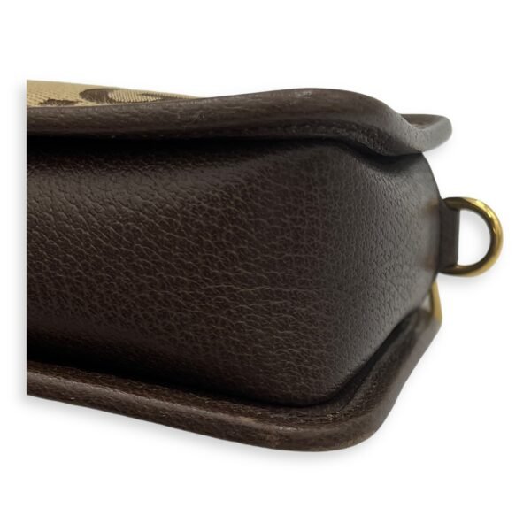 GG Jumbo Crossbody Bag Brown in Canvas, Gold hardware - Image 8