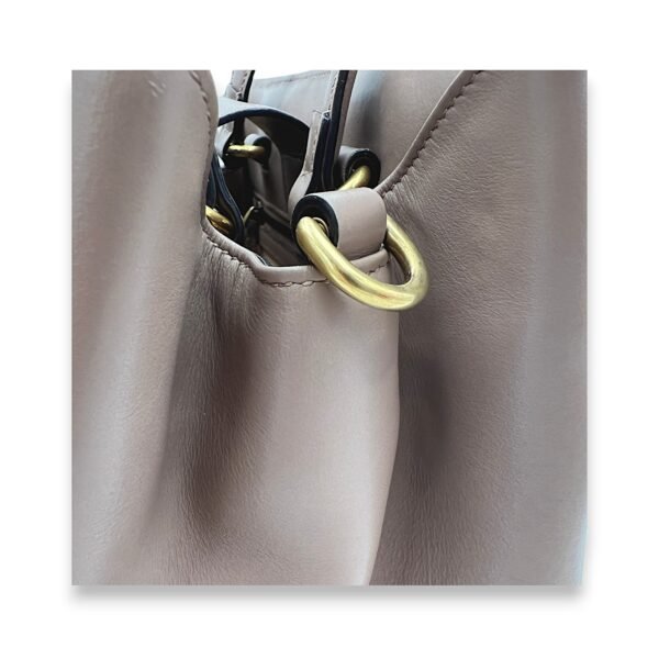 GG Marmont Beige Top Handle Bag in Calfskin, Gold hardware - Image 7