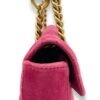 GG Marmont Mini Pink Shoulder Bag in Velvet, Gold hardware - Image 8
