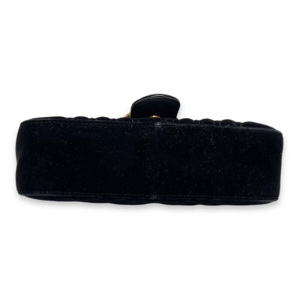 GG Marmont Mini Shoulder bag in Velvet, Gold Hardware - Image 5