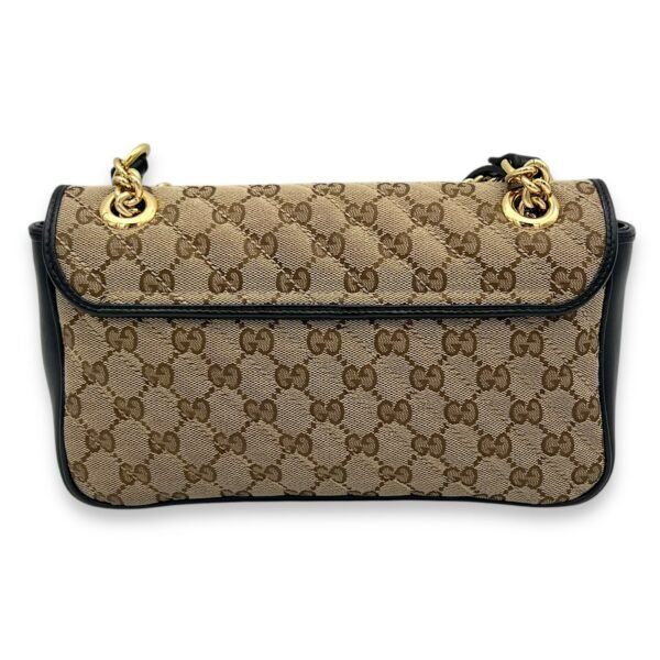 GG Marmont Shoulder Bag Brown in Canvas, Gold hardware - Image 2