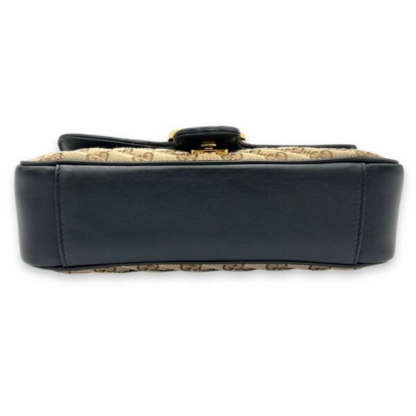 GG Marmont Shoulder Bag Brown in Canvas, Gold hardware - Image 5