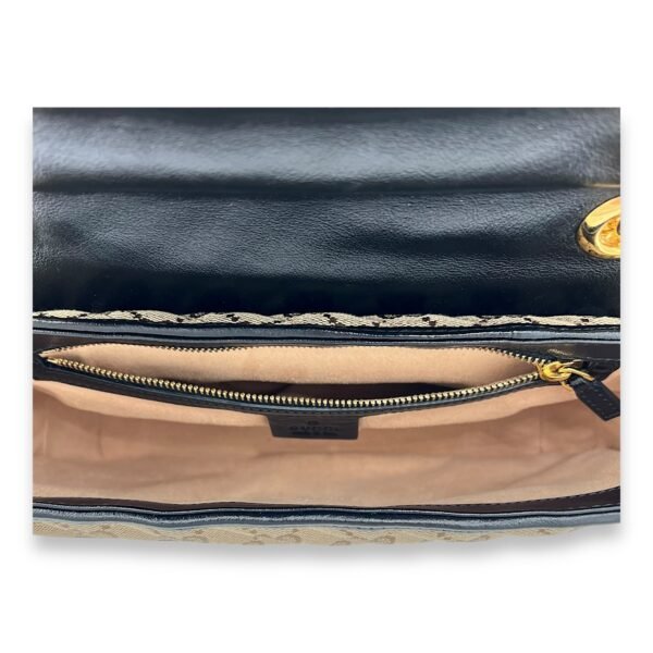 GG Marmont Shoulder Bag Brown in Canvas, Gold hardware - Image 6