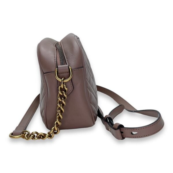 GG Marmont Small Crossbody bag in Calfskin, Gold Hardware - Image 2