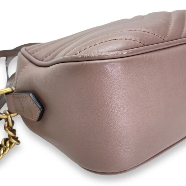 GG Marmont Small Crossbody bag in Calfskin, Gold Hardware - Image 7