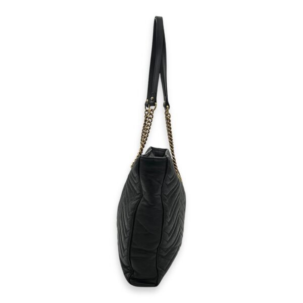 GG Marmont Tote Bag Black in Calfskin, Gold hardware - Image 3