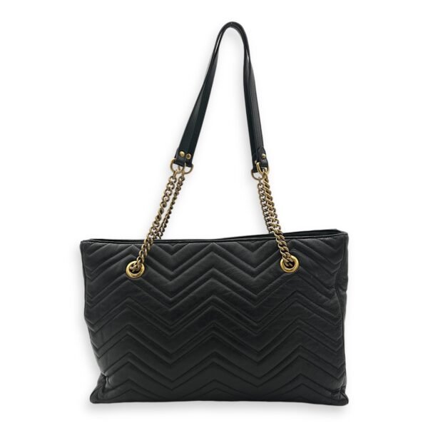 GG Marmont Tote Bag Black in Calfskin, Gold hardware - Image 4