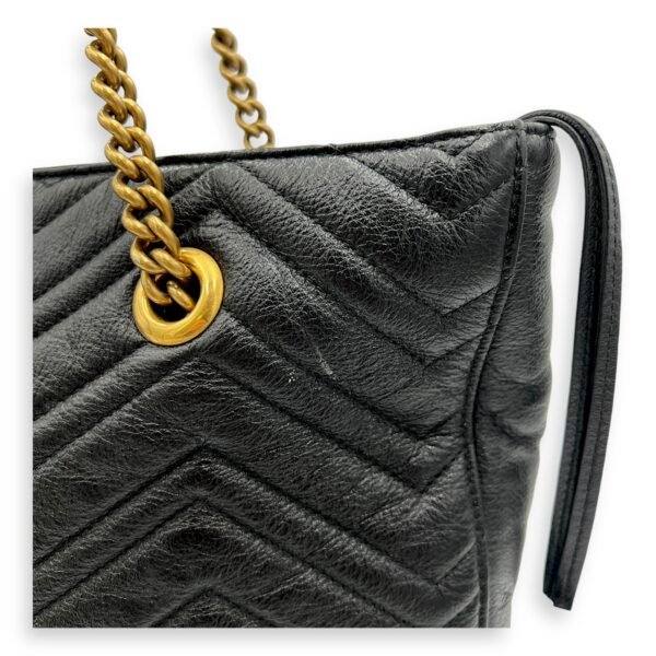 GG Marmont Tote Bag Black in Calfskin, Gold hardware - Image 6