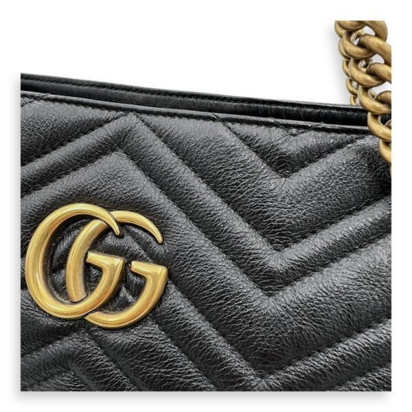 GG Marmont Tote Bag Black in Calfskin, Gold hardware - Image 7