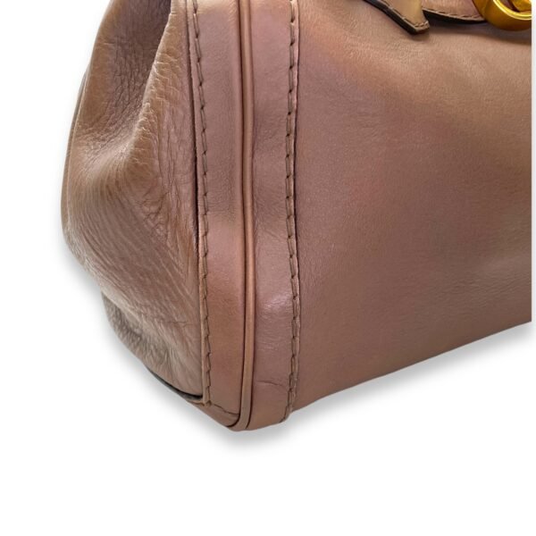 GG Running Brown Top Handle Bag in Calfskin, Gold hardware - Image 10