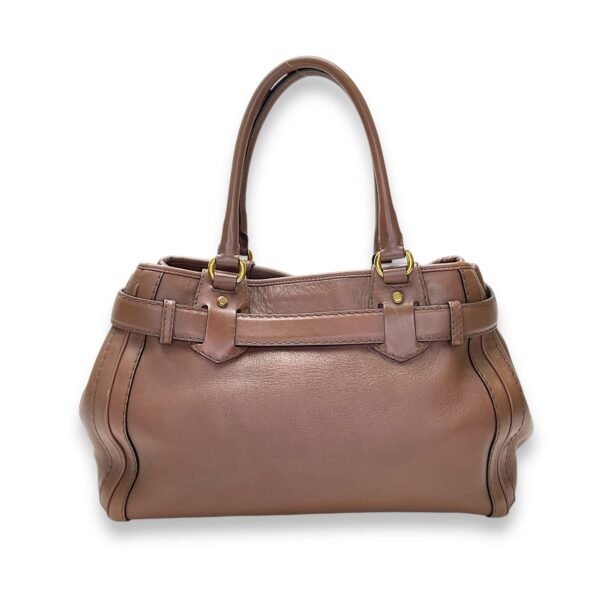 GG Running Brown Top Handle Bag in Calfskin, Gold hardware - Image 2