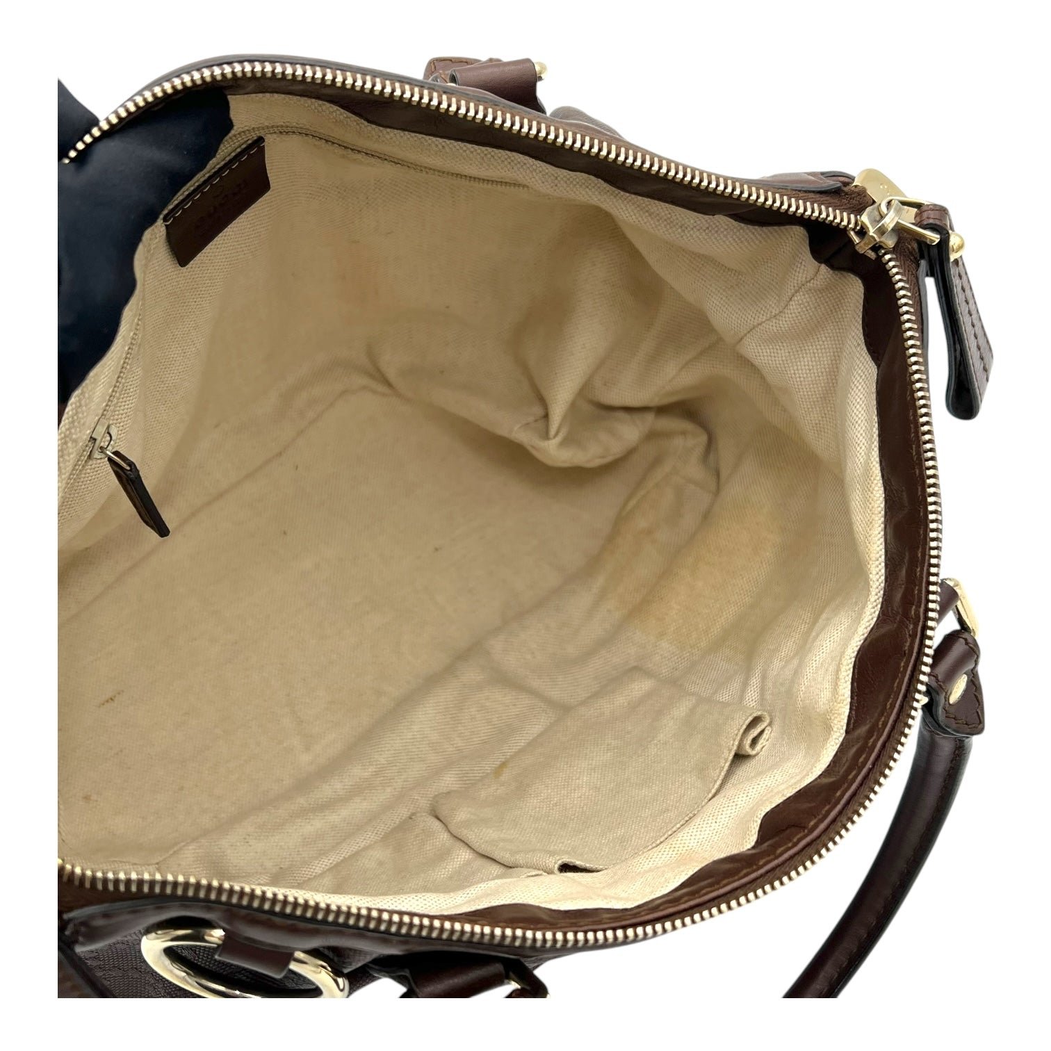 GG Top Handle Bag Brown in Calfskin, Gold hardware - Image 11