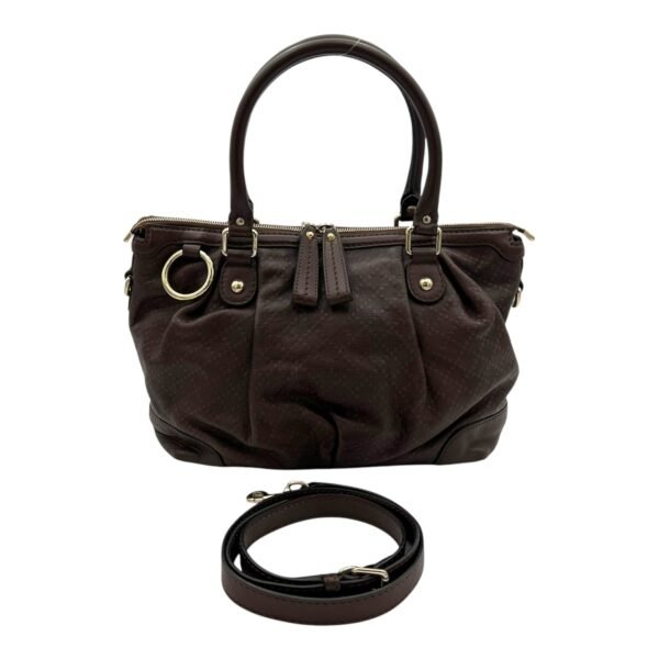 GG Top Handle Bag Brown in Calfskin, Gold hardware - Image 13