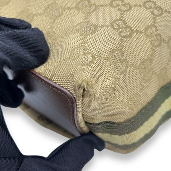 GG Tote Bag Mini Beige in Canvas, Silver hardware - Image 12