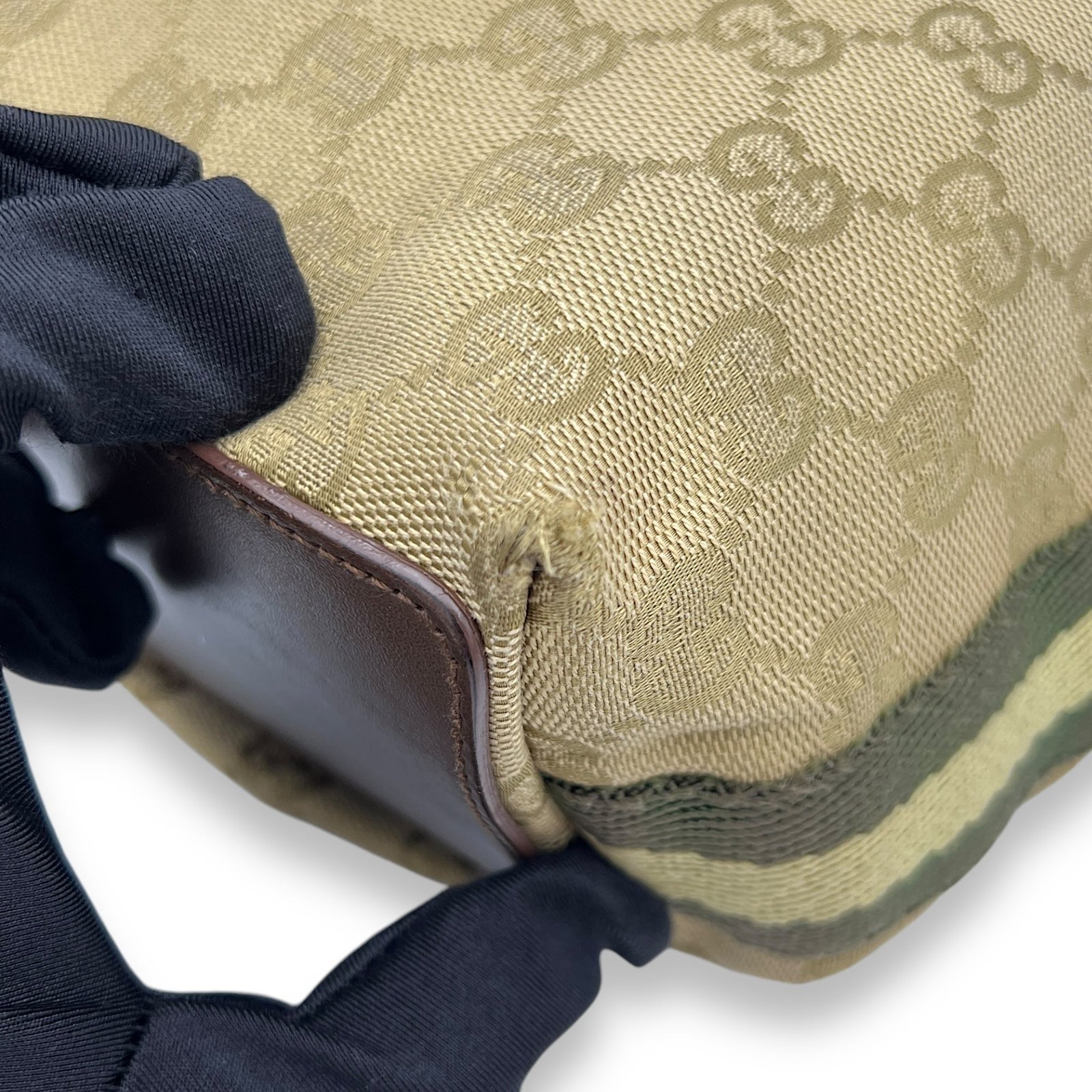 GG Tote Bag Mini Beige in Canvas, Silver hardware - Image 12