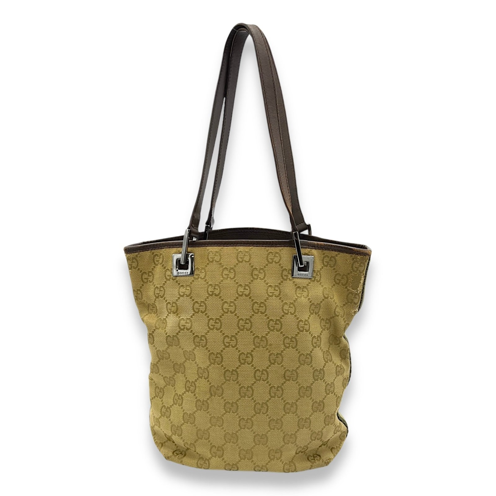 GG Tote Bag Mini Beige in Canvas, Silver hardware - Image 2