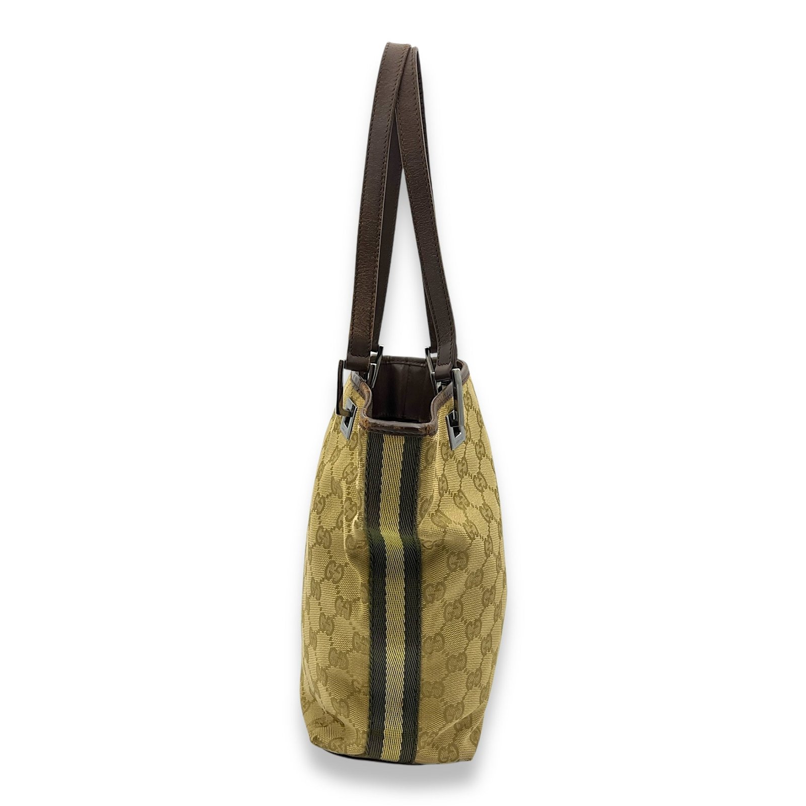 GG Tote Bag Mini Beige in Canvas, Silver hardware - Image 3