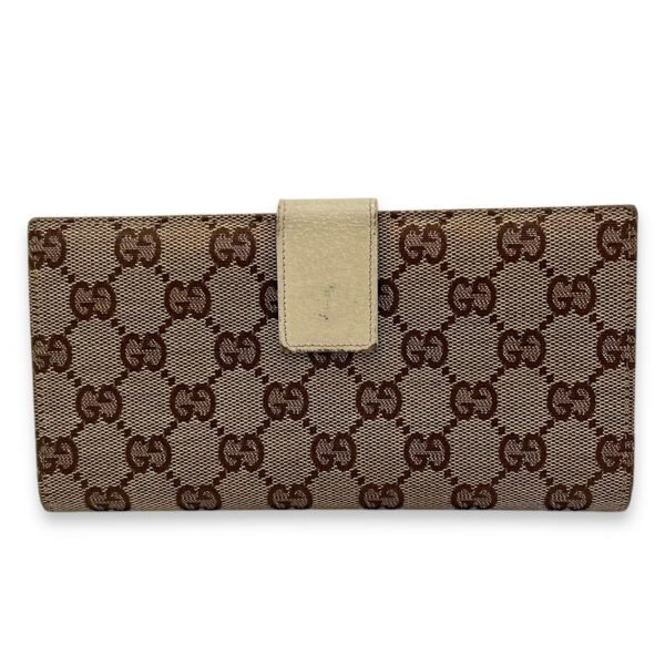 GG Wallet Brown in Canvas, Gold hardware - Image 2