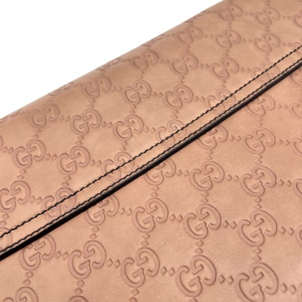 Guccissima Brown Shoulder Bag in Calfskin, Gold hardware - Image 12