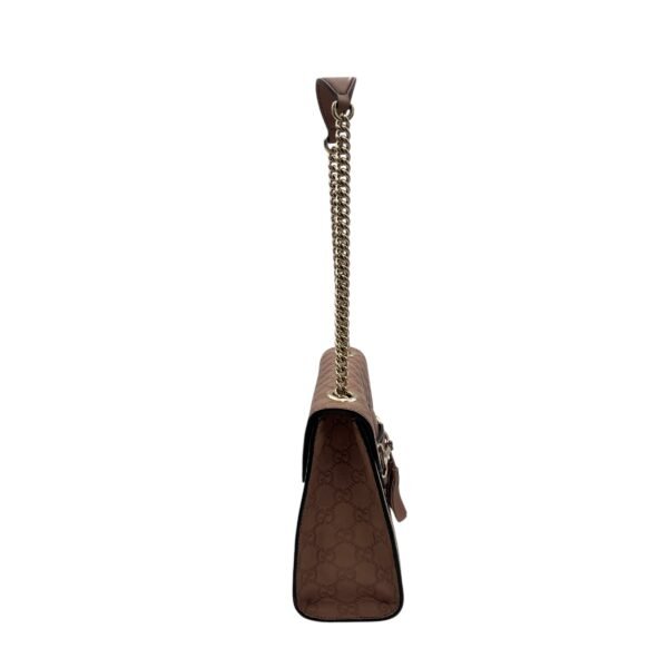 Guccissima Brown Shoulder Bag in Calfskin, Gold hardware - Image 4