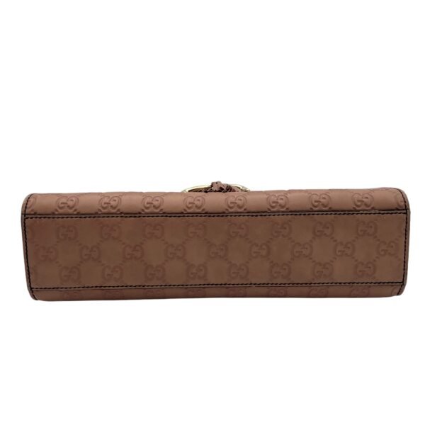 Guccissima Brown Shoulder Bag in Calfskin, Gold hardware - Image 5