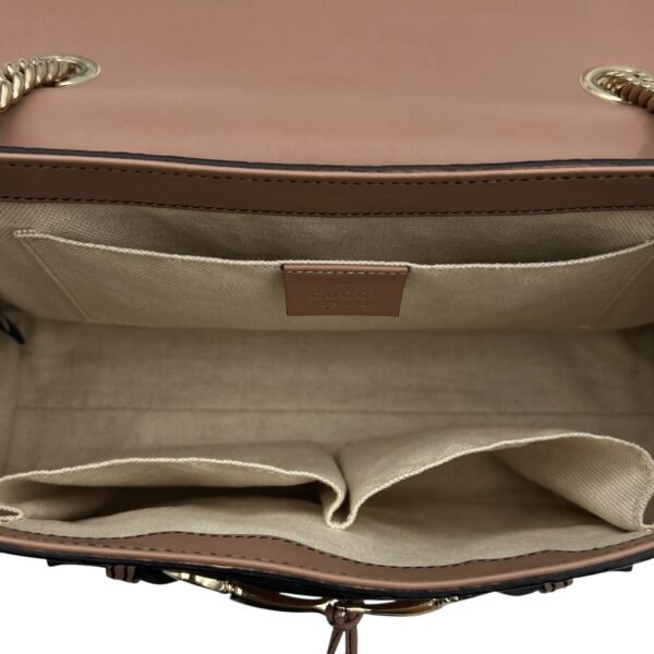 Guccissima Brown Shoulder Bag in Calfskin, Gold hardware - Image 6