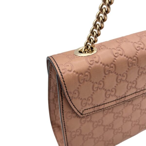 Guccissima Brown Shoulder Bag in Calfskin, Gold hardware - Image 8