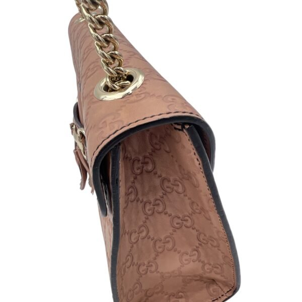Guccissima Brown Shoulder Bag in Calfskin, Gold hardware - Image 9