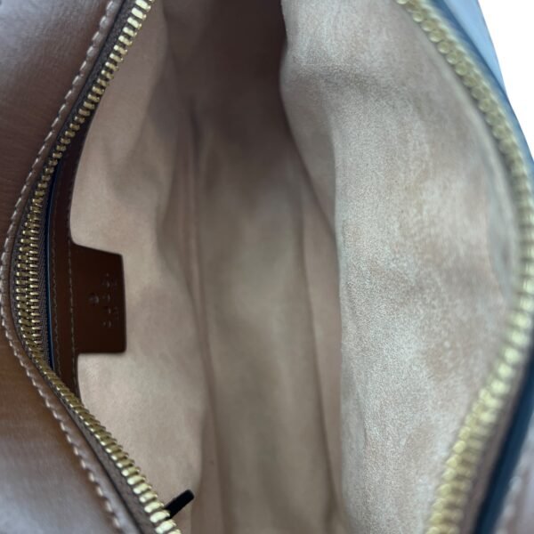Horsebit 1955 Crossbody Bag Brown in Coated Canvas, Gold hardware - Image 6