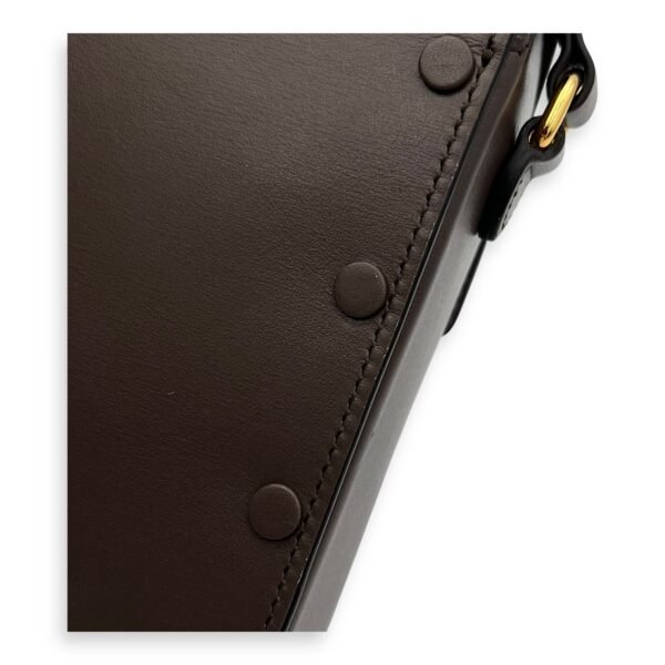 Horsebit 1955 Crossbody Bag Mini Brown in Calfskin, Gold hardware - Image 13