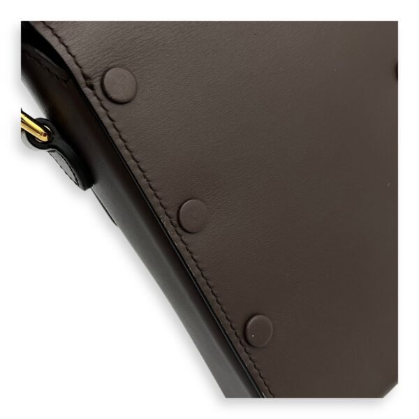 Horsebit 1955 Crossbody Bag Mini Brown in Calfskin, Gold hardware - Image 14