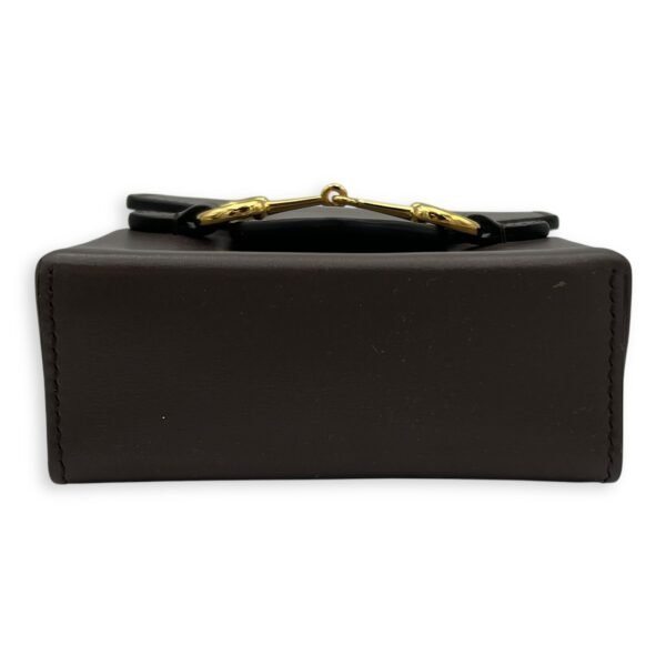 Horsebit 1955 Crossbody Bag Mini Brown in Calfskin, Gold hardware - Image 5