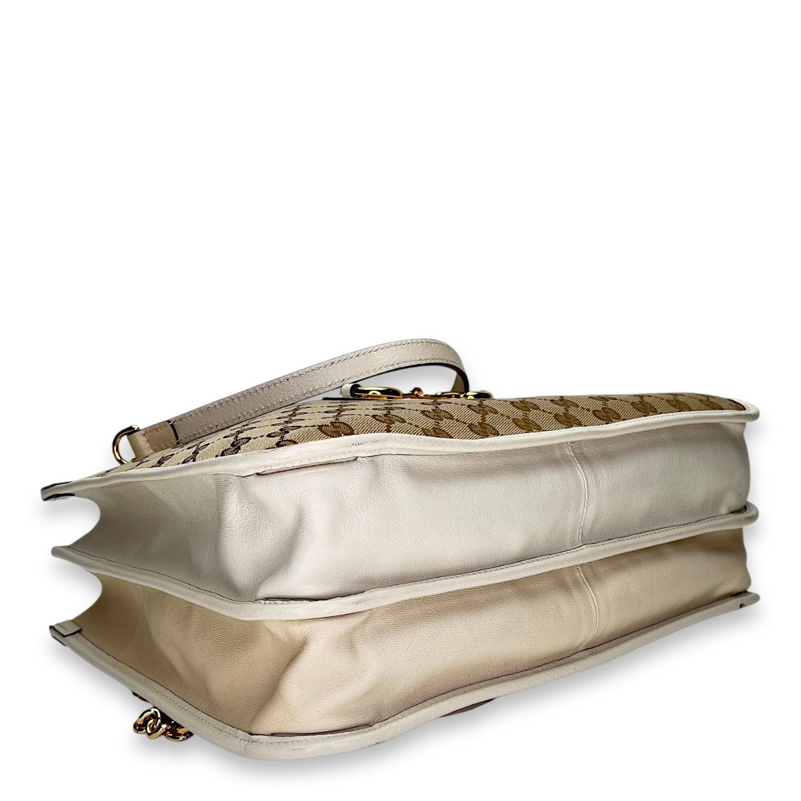 Horsebit 1955 Medium Tote bag in Canvas, Gold Hardware - Image 5