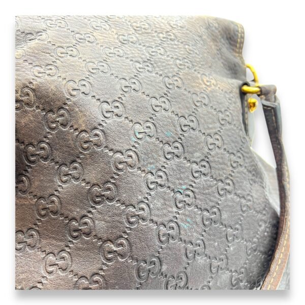 Horsebit 1955 Shoulder Bag Brown in Calfskin, Gold hardware - Image 13