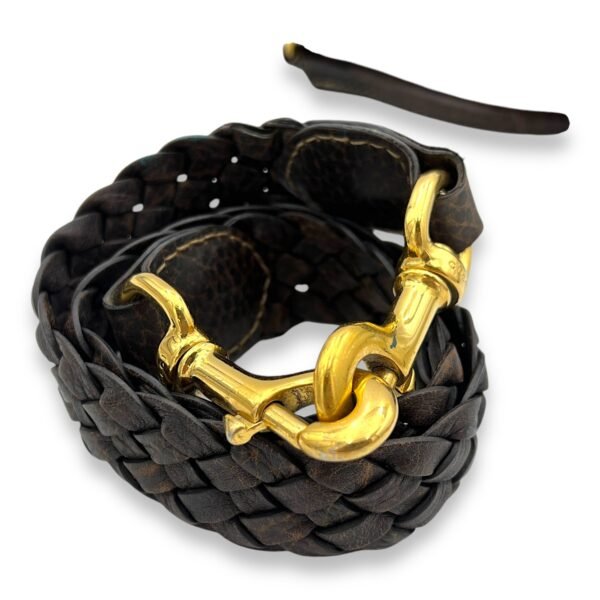 Horsebit 1955 Shoulder Bag Brown in Calfskin, Gold hardware - Image 15