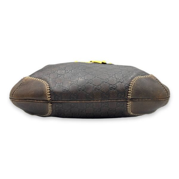 Horsebit 1955 Shoulder Bag Brown in Calfskin, Gold hardware - Image 5