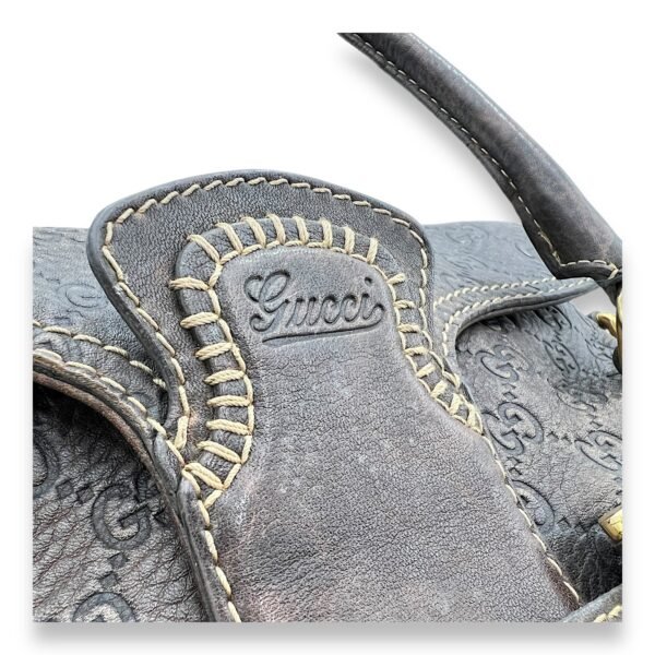 Horsebit 1955 Shoulder Bag Brown in Calfskin, Gold hardware - Image 7