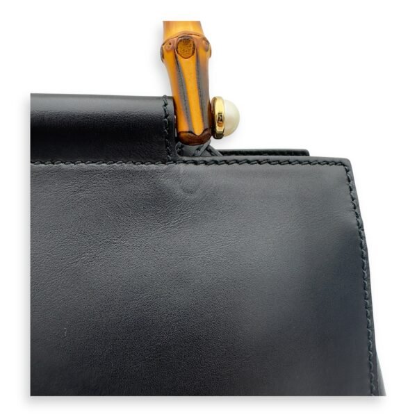Bamboo Nymphaea Top Handle Bag in Calfskin, Gold hardware - Image 11