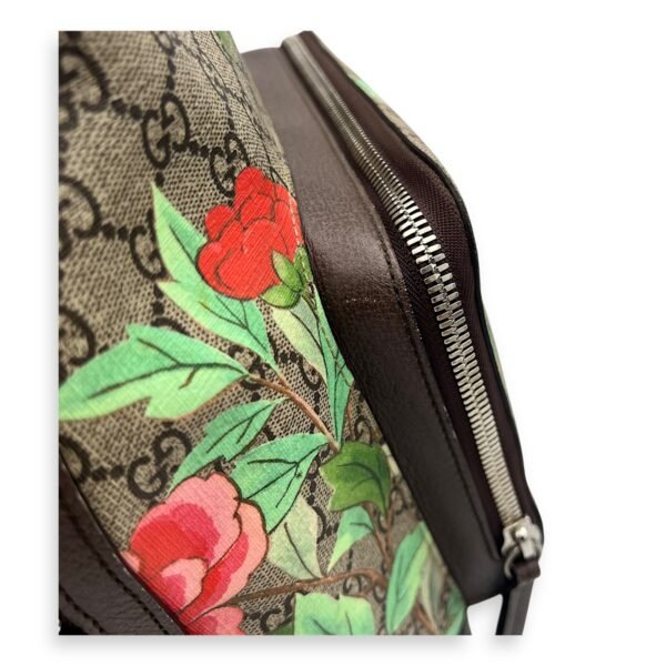 Bird Backpack Brown in Coated Canvas, Gold hardware - Image 17