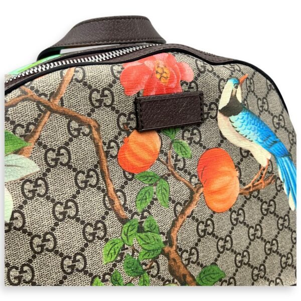 Bird Backpack Brown in Coated Canvas, Gold hardware - Image 18